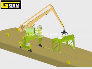 Hydraulic balance crane fixed/mobile with grab/hook